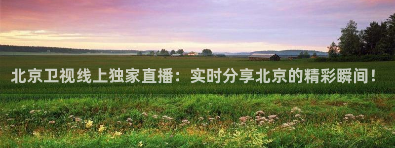 鲸鱼体育nba直播在线观看：北京卫视线上独家直播：实时分享北京的精彩瞬间！